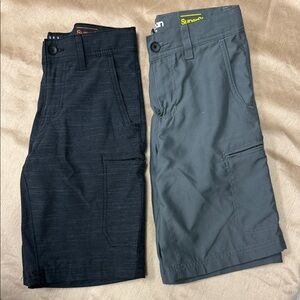 Urban Pipeline 2 pairs -Black and Gray Cargo Shorts